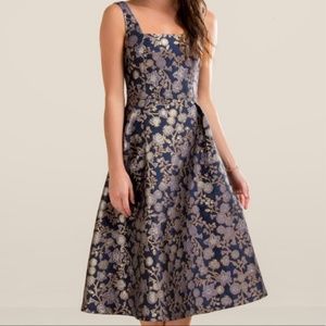 Francesca Brocade Midi Dress